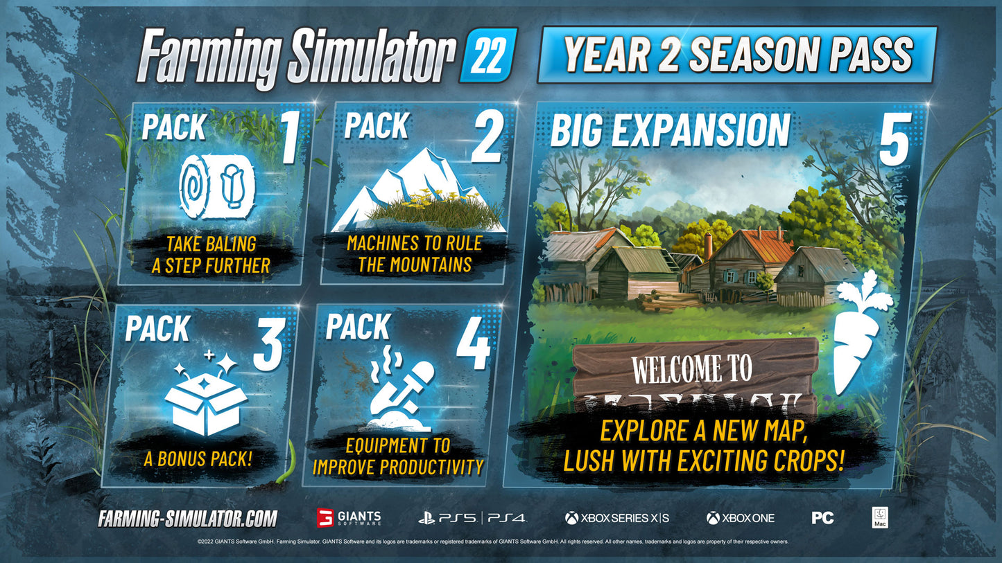 Farming Simulator 22 - Year 2 Season Pass (Steam) Steam Key Global