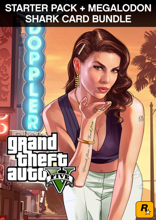 GRAND THEFT AUTO V: PREMIUM EDITION & Megalodon Shark Card Bundle Rockstar Key Global